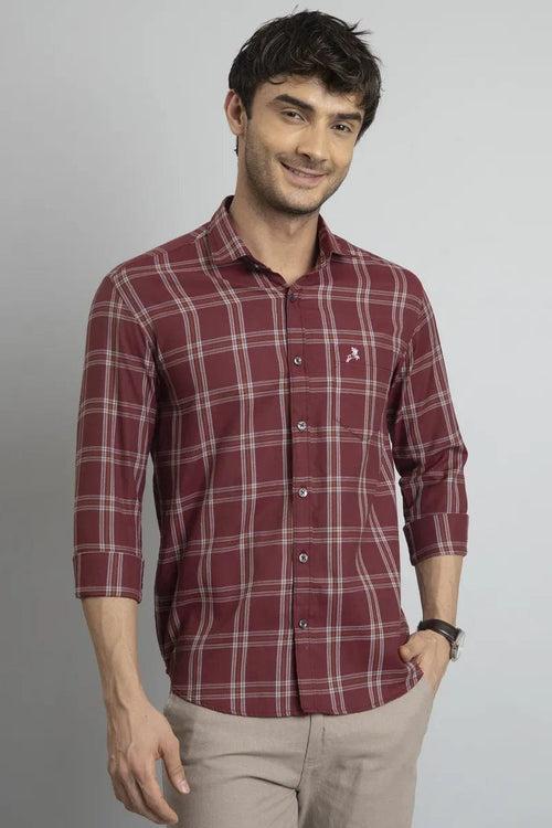 Maroon Checks Shirt