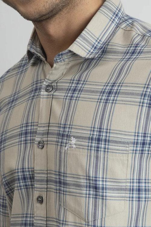 Beige Checks Shirt