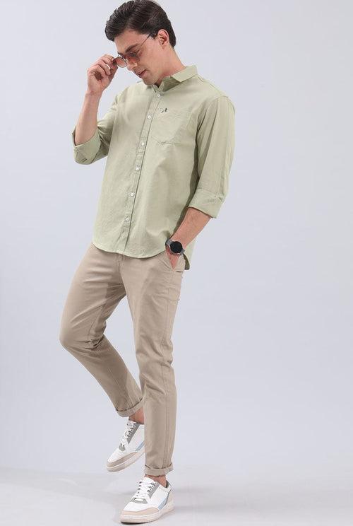 Green Plain Shirt