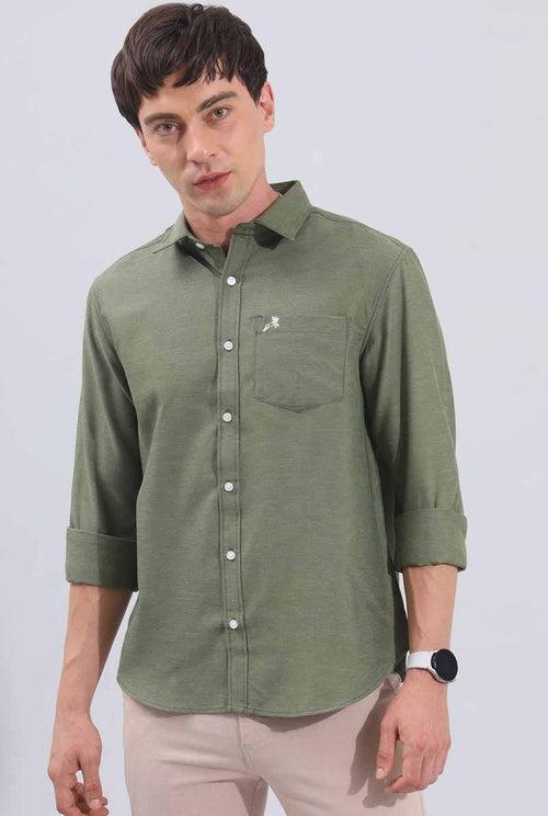 Green Plain Shirt