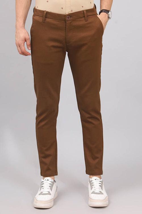 Brown Plain Trouser