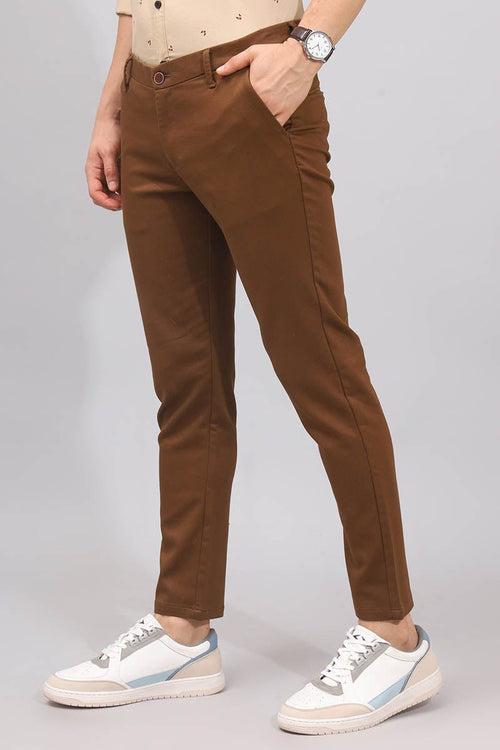 Brown Plain Trouser