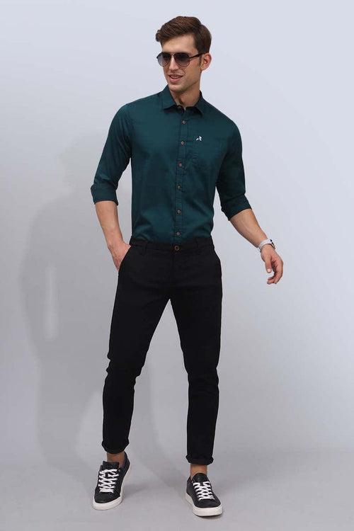 Green Plain Shirt