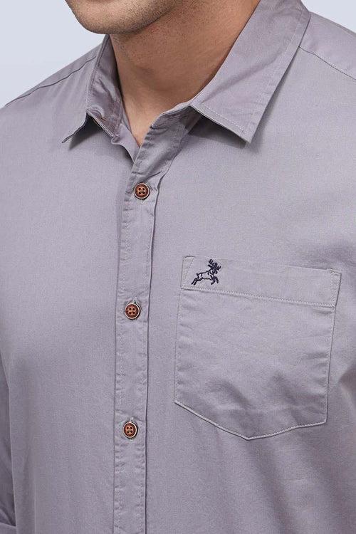 Grey Plain Shirt