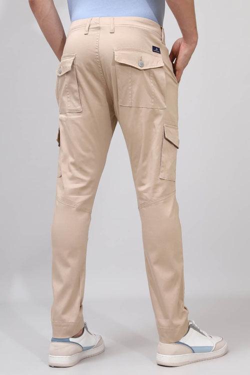 Cream Plain Trouser