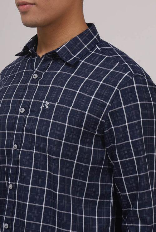 NavyBlue Checks Shirt