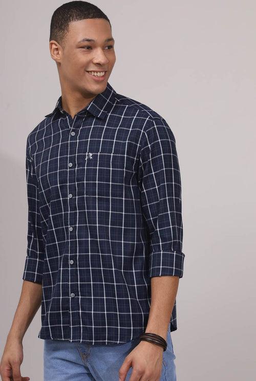 NavyBlue Checks Shirt