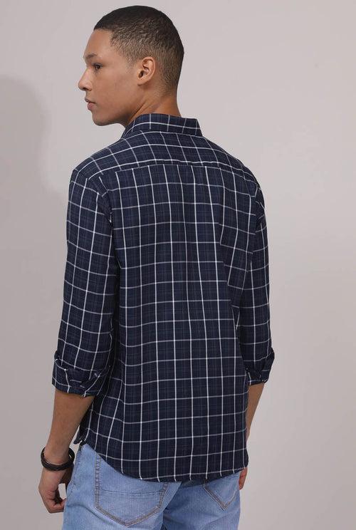 NavyBlue Checks Shirt