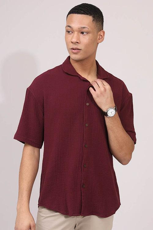 Maroon Plain Shirt