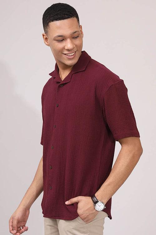 Maroon Plain Shirt