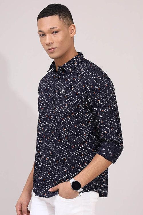 NavyBlue Print Shirt