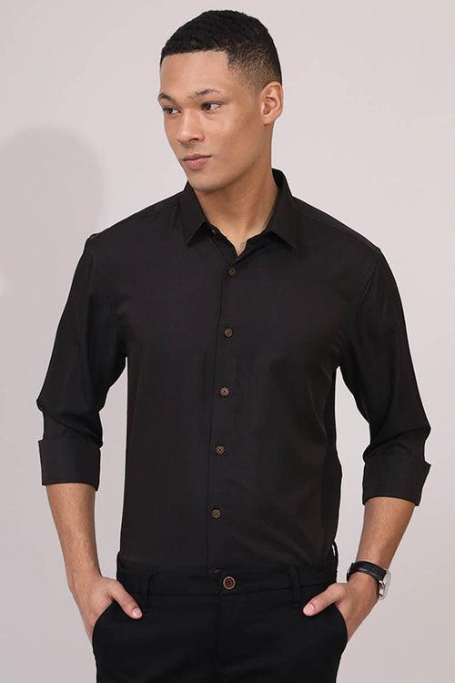 Black Plain Shirt