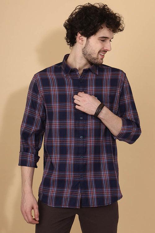 NavyBlue Checks Shirt