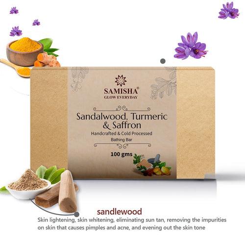 Sandalwood, Saffron & Turmeric Soap - 100gm