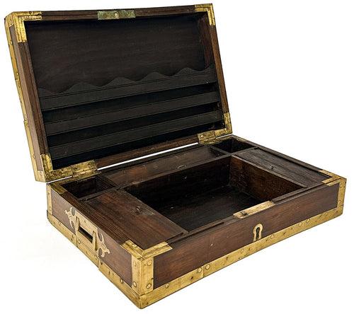 Rosewood Jewellery Box with Brass Trim 01