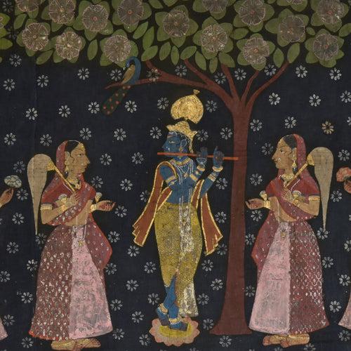 Krishna with Gopis Under Tree - 04