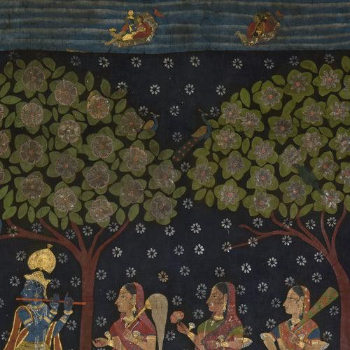 Krishna with Gopis Under Tree - 04