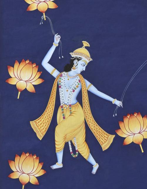 Krishna Dancing with Lotuses - 03