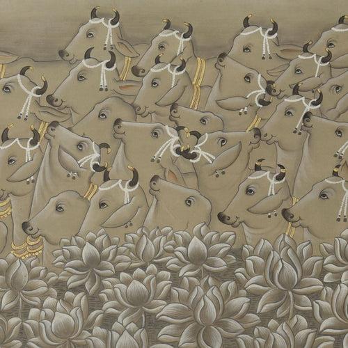 Radha Krishna With Cows - 04