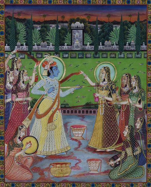 Radha Krishna Playing Holi