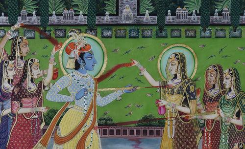 Radha Krishna Playing Holi