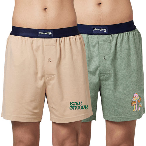 Stay Groovy Mens Boxer 2pc Pack