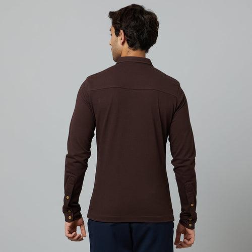 Men's-ARMOR-Full Sleeve Shirt -Coffee Brown