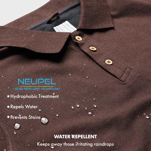 Men's ARMOR Polo T-shirt-Coffee Brown