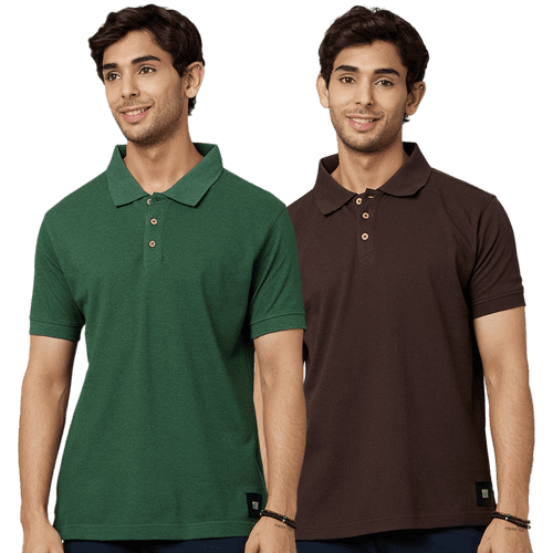 Men's ARMOR Polo 2 PC Pack Green-Brown