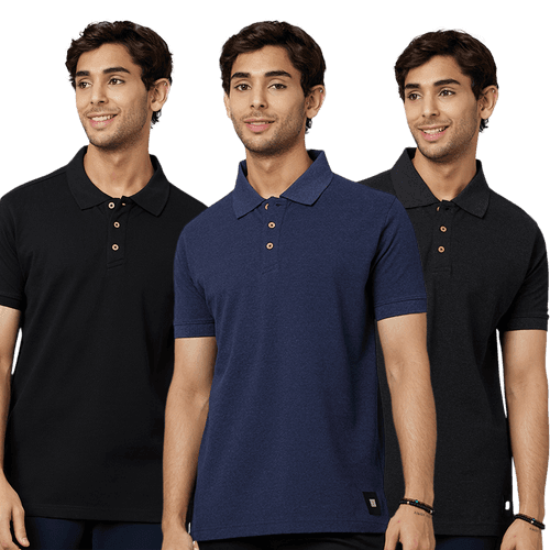 Men's ARMOR Polo 3 PC Pack Navy-Black-Charcoal