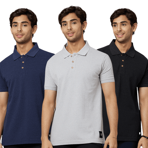Men's ARMOR Polo 3 PC Pack Charcoal-Grey-Navy