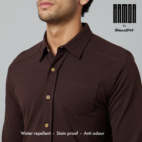 Men's-ARMOR-Full Sleeve Shirt -Coffee Brown