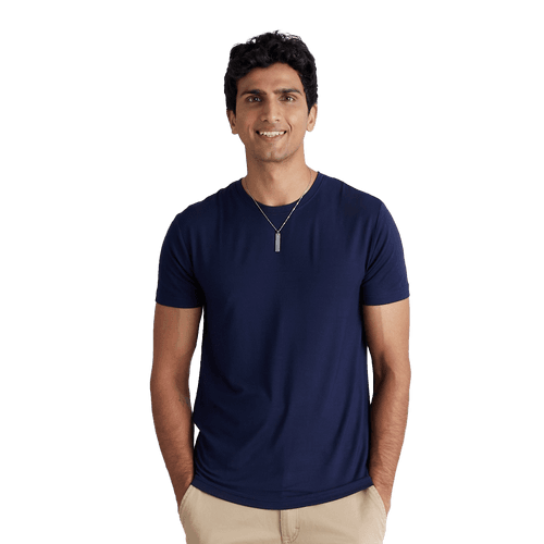 Men's TENCEL™ Modal-Round Neck-Navy Blue