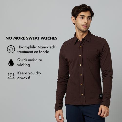 Men's-ARMOR-Full Sleeve Shirt -Coffee Brown