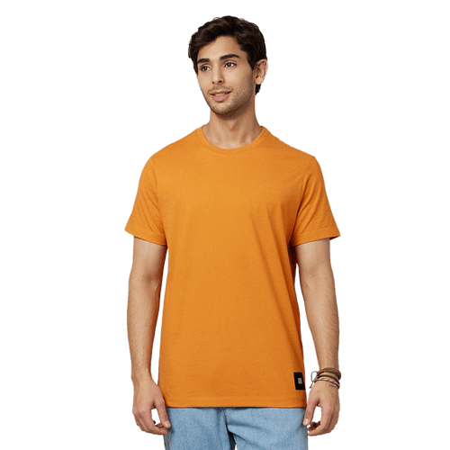 Men's-ARMOR-Crew Neck T-shirt-Orange Marmalade