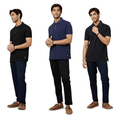 Men's ARMOR Polo 3 PC Pack Navy-Black-Charcoal