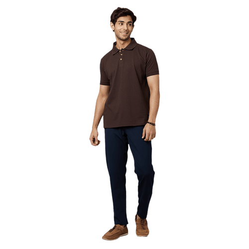 Men's ARMOR Polo T-shirt-Coffee Brown