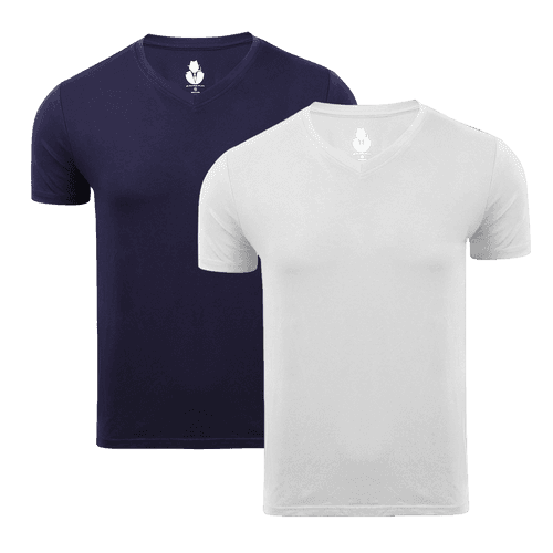 Men's TENCEL™ Modal-V Neck-Navy Grey