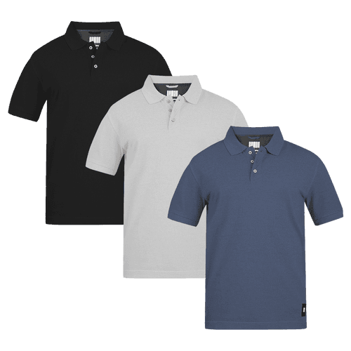 Men's ARMOR Polo 3 PC Pack Black-Grey-Navy