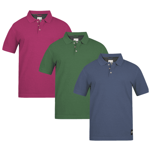 Men's ARMOR Polo 3 PC Pack Red-Green-Navy