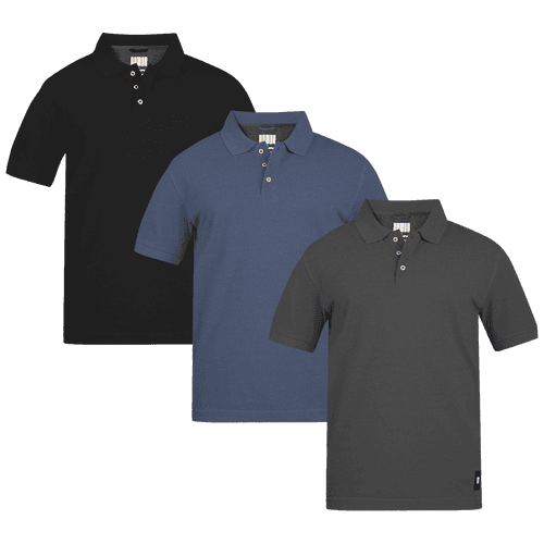 Men's ARMOR Polo 3 PC Pack Navy-Black-Charcoal