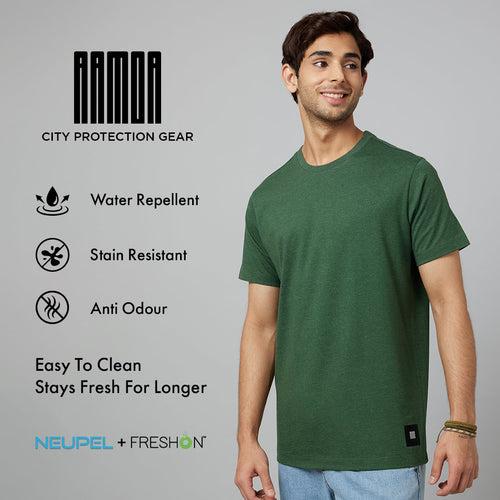 Men's-ARMOR-Crew Neck T-shirt-Forest Green