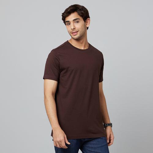 Men's-ARMOR-Crew Neck T-shirt-Coffee Brown