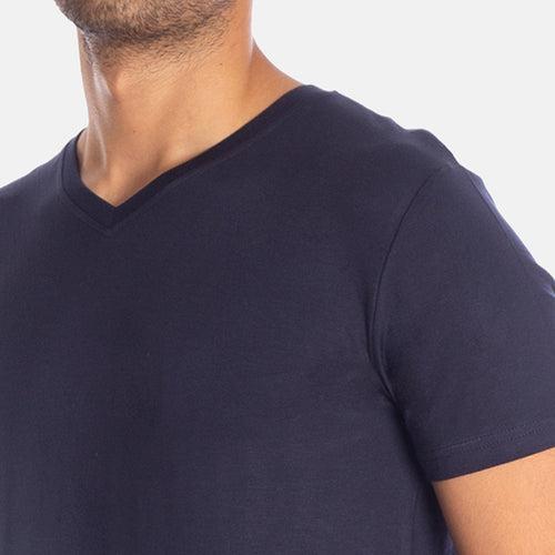 Men's TENCEL™ Modal-V Neck-Navy Grey