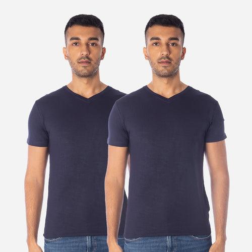 Men's TENCEL™ Modal-V Neck-Navy Navy