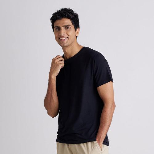 Men's TENCEL™ Modal-Round Neck-Black