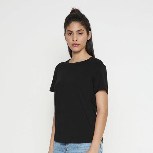 Women's TENCEL™ Modal-Round Neck-Black