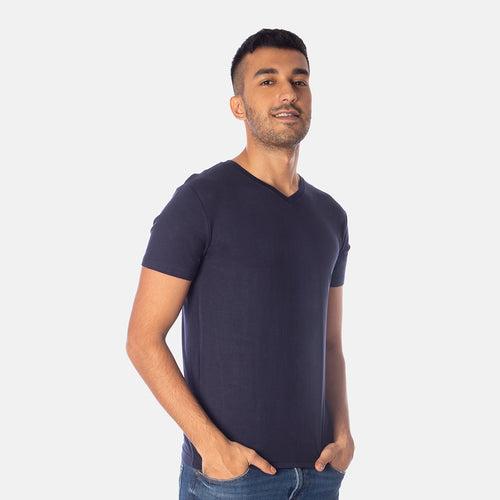 Men's TENCEL™ Modal-V Neck-Navy Navy