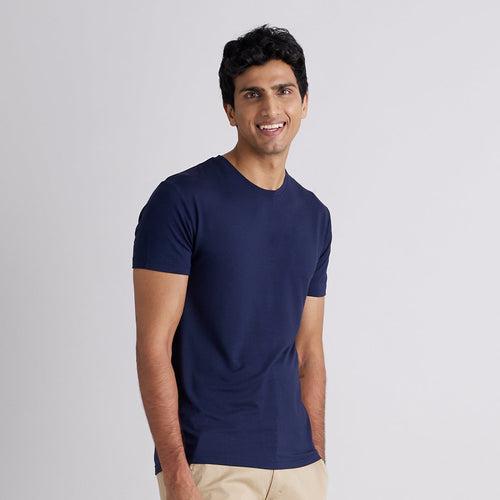 Men's TENCEL™ Modal-Round Neck-Navy Blue