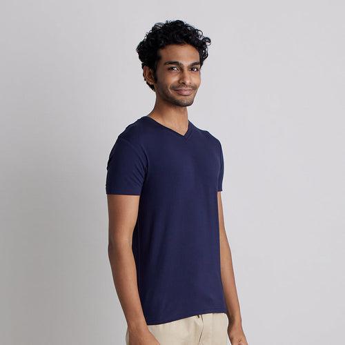 Men's TENCEL™ Modal-V Neck-Navy